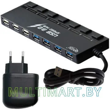 USB-хаб Ginzzu GR-388UAB